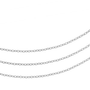 1mm Cable Chain, Sterling Silver, 1.5x1mm, Drawn Cable Chain 5ft2301-5/1 Made in USA image 1