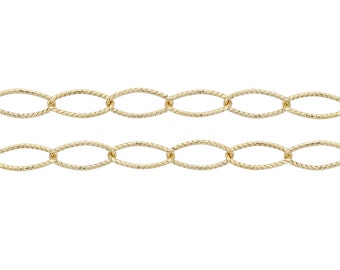 14Kt Gold Filled 4mm Twisted Wire Cable chain  - 5ft Made in USA 10% discounted  wholesale quantity (5432-5)/1