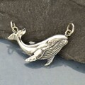 Sterling Silver Humpback Whale Pendant 19x27mm - 1Pc Wholesale Price (13856)/1