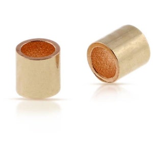 Crimp Beads 14kt Gold Filled 2x1mm (1.4mm ID) - 100pcs Wholesale Price (10476)/1