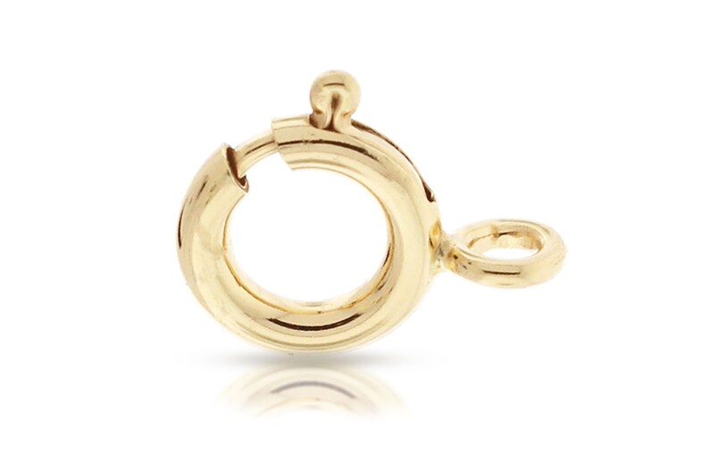 Clasps Spring Ring W/closed Jump Ring 14kt Gold Filled 5mm Etsy