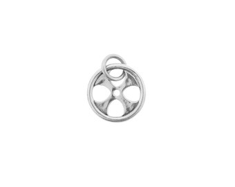 Sterling Silver 13.5x10.5mm Inverted Clover Charm - 1pc 10% discounted High Quality Shiny Charms (5948)/1