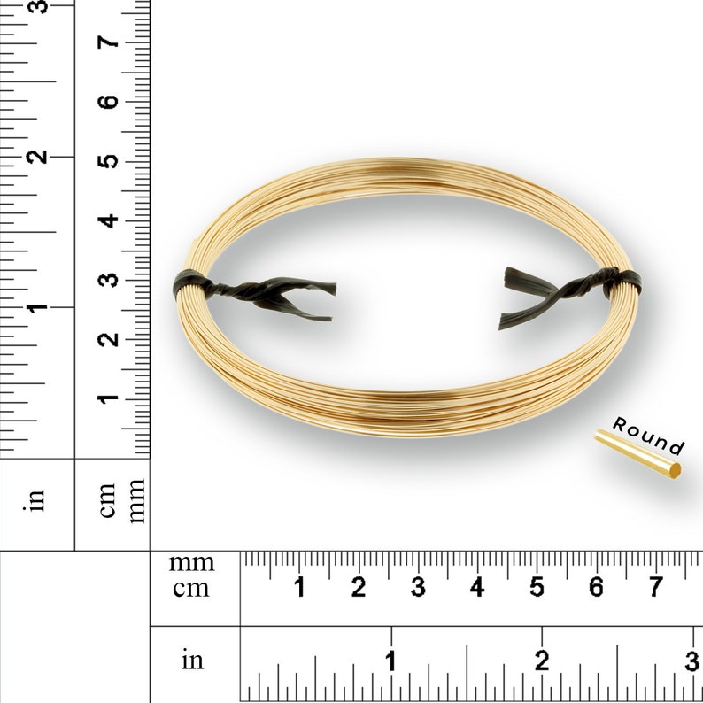 14Kt Gold Filled 28gauge Soft Round Wire 1ozt NEW low Wholesale Price Made in USA 2702/1 image 2