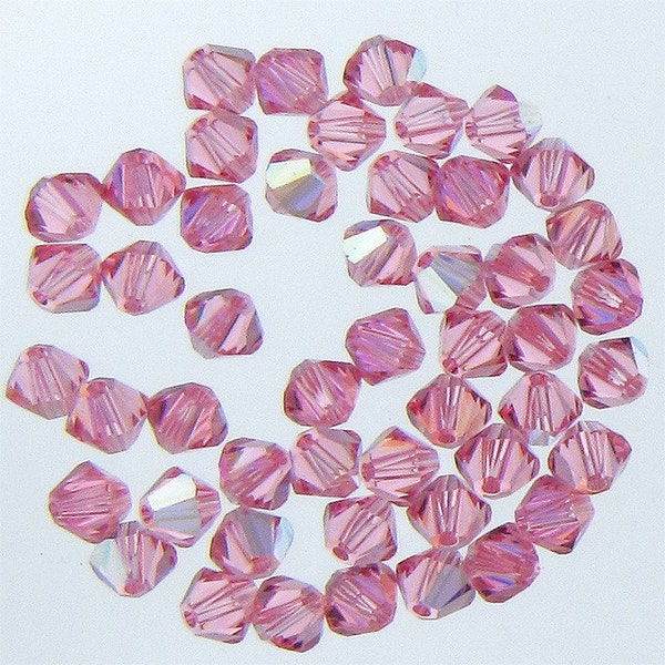 CLEARANCE: Swarovski 5328 4mm Light Rose (223) AB Xilion Bicone Beads Whole sale price Bulk Quantity 1 Gross (2542) - FREE Second Shipping