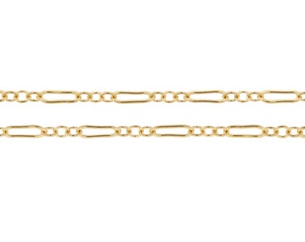 Long and Short Chain, 14Kt Gold Filled, 5.5x2mm, Cable Chain - 20ft (2386-20)/1