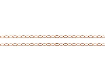 14Kt Rose Gold Filled 2.2x1.7mm Flat Cable Chain - 100ft Made in USA 30% discounted Lowest Price wholesale quantity (4800-100)/1