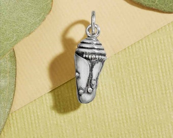 Sterling Silver Chrysalis Charm 18x6mm - 1Pc (14567)/1