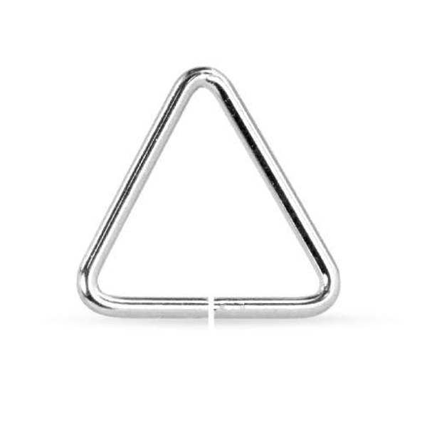 Open Jump Rings Triangle Sterling Silver 20.5ga 7.6mm   - 50 pcs (11154)/1