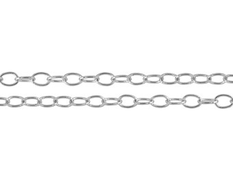 Chain, Cable Chain, Sterling Silver, 2.5x2mm - 100ft Heavy and Strong 20% Discounted (2493-100)/1