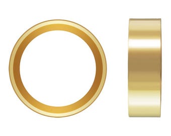 14Kt Gold Filled Open Flat Back Bezel For 4mm Stone (1.5mm High) - 10Pcs (13050)/1