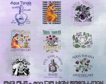 Aqua Tofana Apothecary Png,Aqua Tofana, Funny Feminist Aqua Tofana Apothecary Pmg, Your Body My Choice, Poison the Patriarchy, Womens Rights
