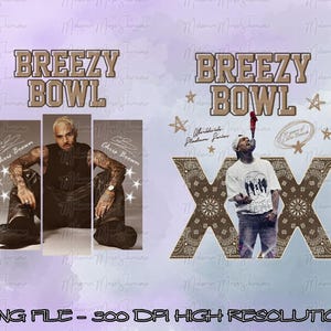 Chris Brown Breezy Bowl XX Tour 2025 T-Shirt Png Design, Bootleg Tee, Chris Brown PNG File Chris Brown 2025 Tour Png Breezy Bowl XX Tour Png