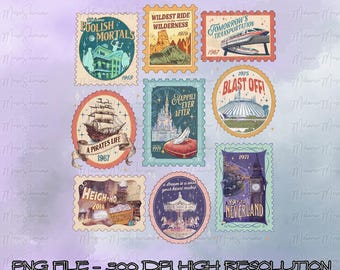 Theme Park World Png, Magic Castle Stamps Png, Wildest Ride Happy Ever After Land Tee, Matching Family Vacation Png