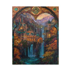 Buntglas-Rivendell-Puzzle mit 110, 252 oder 520 Teilen