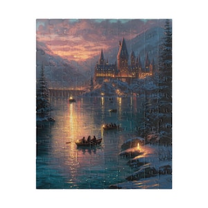 Thomas Kinkade Style Hogwarts Castle Puzzle 110, 252, 520 Piece