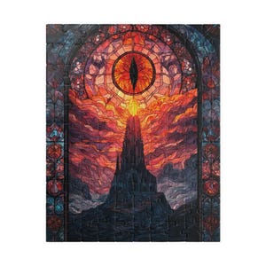 Stained Glass Eye of Sauron Puzzle 110, 252, 520 Piece