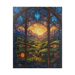 Puzzle di vetrate Shire da 110, 252, 520 pezzi