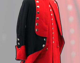 Napoleonic 18th century revolutionary war British officer Frock Coat Jacket & Waistcoat