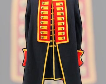 Napoleonic 18th century revolutionary war British officer Frock Coat Jacket & Waistcoat
