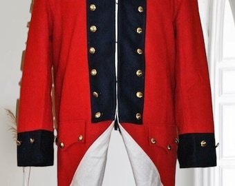 18th century revolutionary war British officer frock coat
