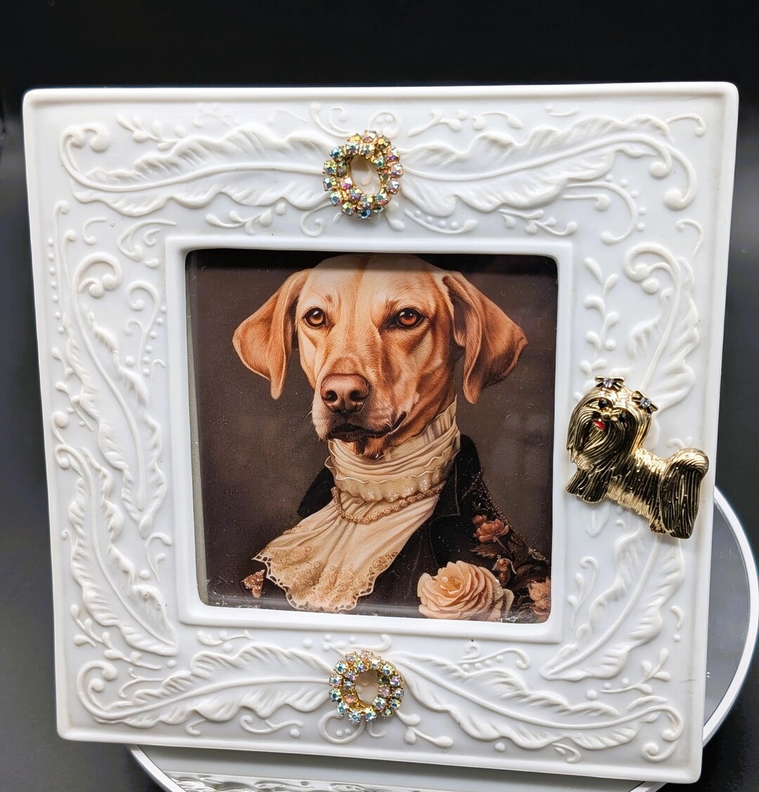 Random Dog Frames Porcelain Lovers Dog Frame - Etsy