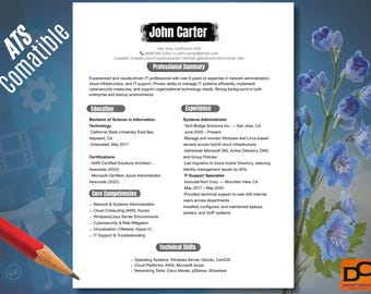 ATS対応履歴書テンプレート：CanvaとWordで編集可能な履歴書（デジタルダウンロード）