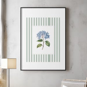 Hydrangea Print Set: Coastal Grandmother Cottagecore Wall Art (PDF & PNG Files