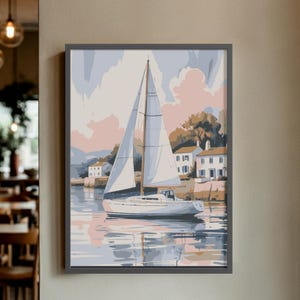 Pink Coastal Wall Art Set of 3 | Preppy Maximalist Beach Prints | Ocean Summer Decor | Trendy Beach House Printable | Instant Download