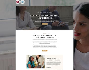 Tema WordPress Premium - Business Coach Elementor - Download digitale - Kit di modelli di coaching - Progettato per le donne - Pronto all'uso - 2026