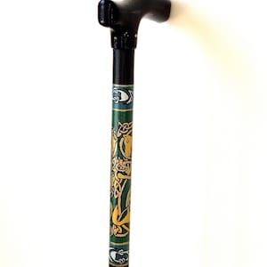 Personalized - Celtic Animal Cane - Walking Stick - Celtic Animals - Hiking Stick - Walking Cane -  Wooden - Hand Painted - Irish