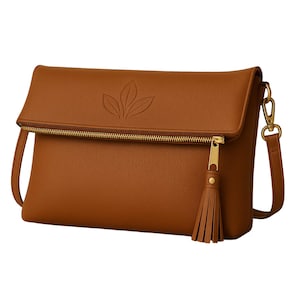 Handmade Leather Crossbody Bag for Women | Genuine Black Leather Purse | Shoulder Handbag | Stylish Everyday Bag