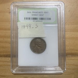 1944 s lincoln bronze wheat penny average circulated condition inb certified