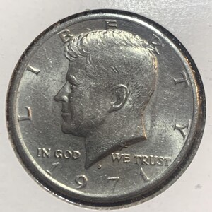 1971 d kennedy half dollar coin - circulated