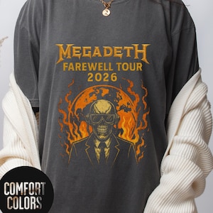 Megadeth Farewell Tour T-Shirt: Vintage Vic Rattlehead Graphic