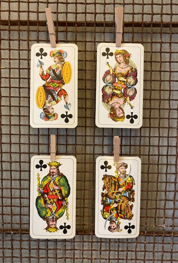 4 Rare Vintage Playing Cards Piatnik Tarock German . Kings Knights Queen .  Collage Journal Trade Swap Cards - Etsy Canada
