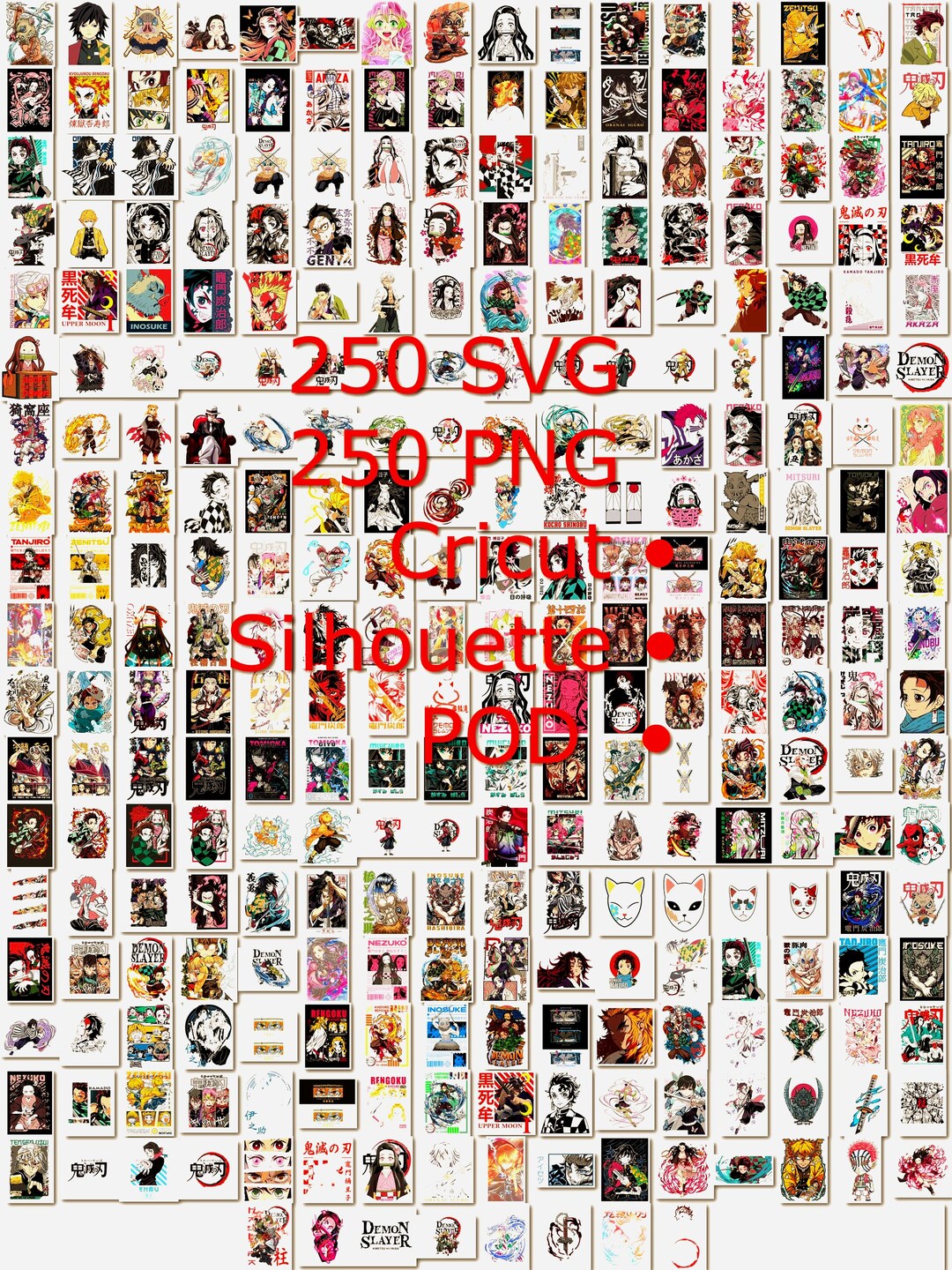 Mega Anime SVG Bundle—designs for Cricut & Silhouette — SVG PNG Files ...