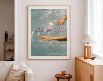 Ocean Wall Art Set, Feminine Coastal Prints, Affirmations (Digital Download)