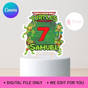 Ninja Turtles Digital Cake Topper