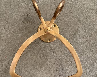 Antique brass wall mounted ice block holder