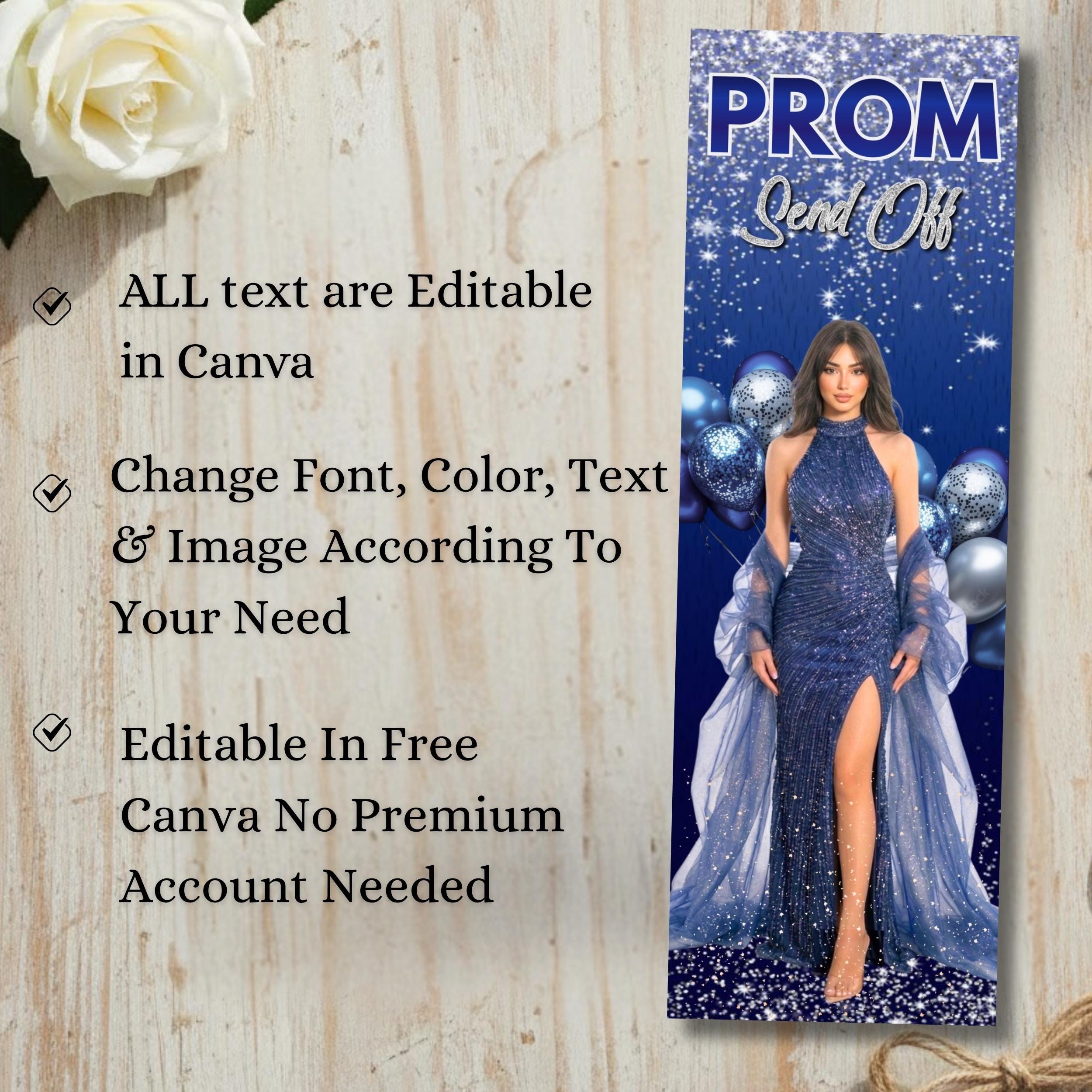 Send Off Program Banner Editable Prom Send off Banner Canva Template, Printable Class of 2026 ...