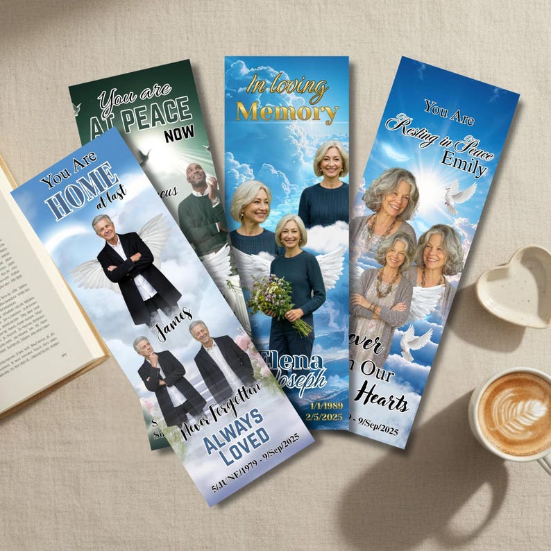 In loving memory funeral pop up banner Canva template