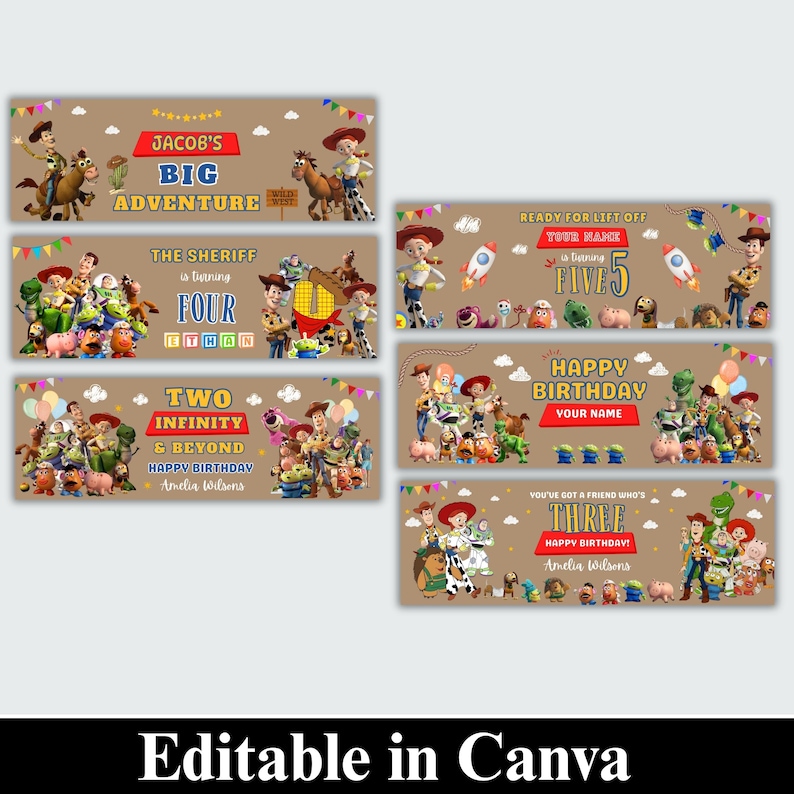 Cowboy birthday party banner printable with adventure theme and custom name