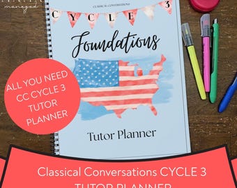 Classical Conversation CYCLE 3 Foundations Tutor Planner (Digital Download)
