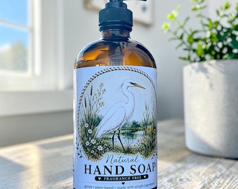 Organic Hand Soap in Glass Soap Dispenser