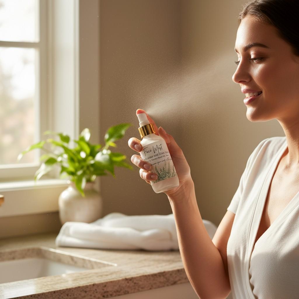 Hydrating Face Mist: Vitamin E, Carrot Seed Oil - Natural Skincare - Thumbnail 7