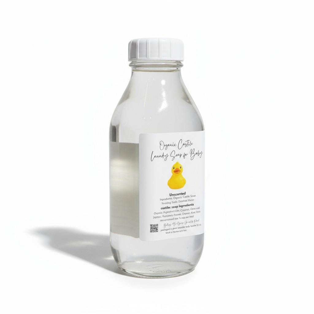 Organic Liquid Laundry Soap, Chemical Free Detergent Homemade Natural Laundry Soap for Babies Zero Waste Plant Based Cleaning - Thumbnail 3