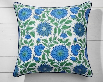 Floral Pillow Cover, Handmade Cushion Cover