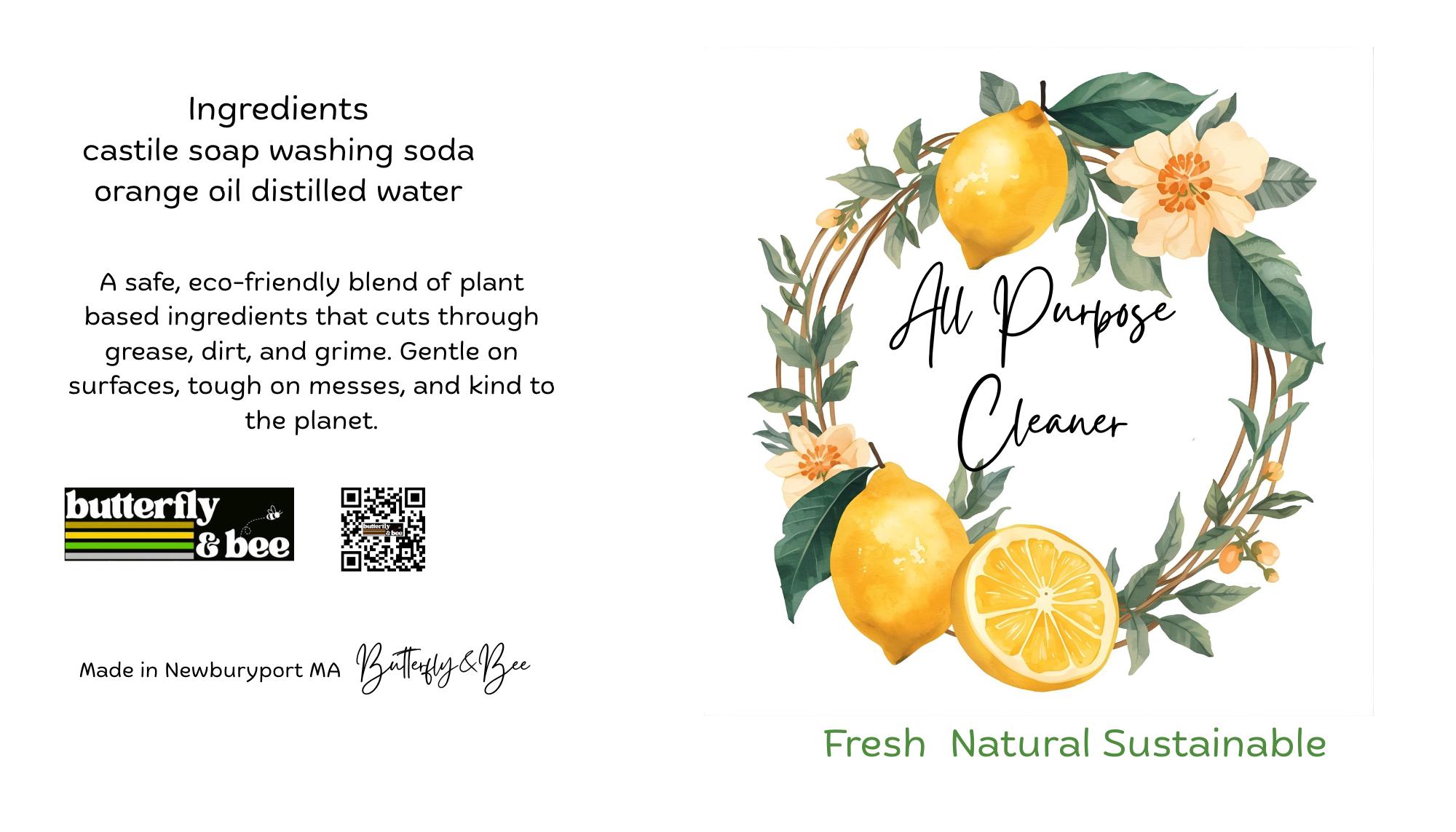 Natural All Purpose Cleaner: Eco-Friendly, Non-Toxic Multi Surface Spray Cleaner for Kitchen and Bath Environmentally Safe - Thumbnail 6