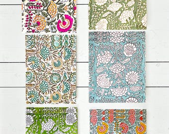 Hand Block Print Cotton Napkins | Floral Reusable Tablecloths (16x16 Inch)
