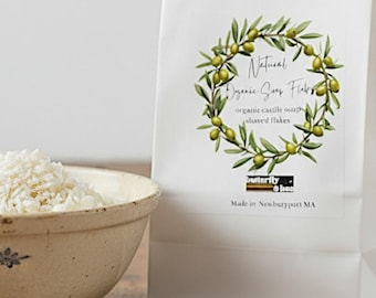 Organic Castile Soap Flakes – Natural Laundry, DIY Detergent, Zero-Waste Cleaning (8 oz.)